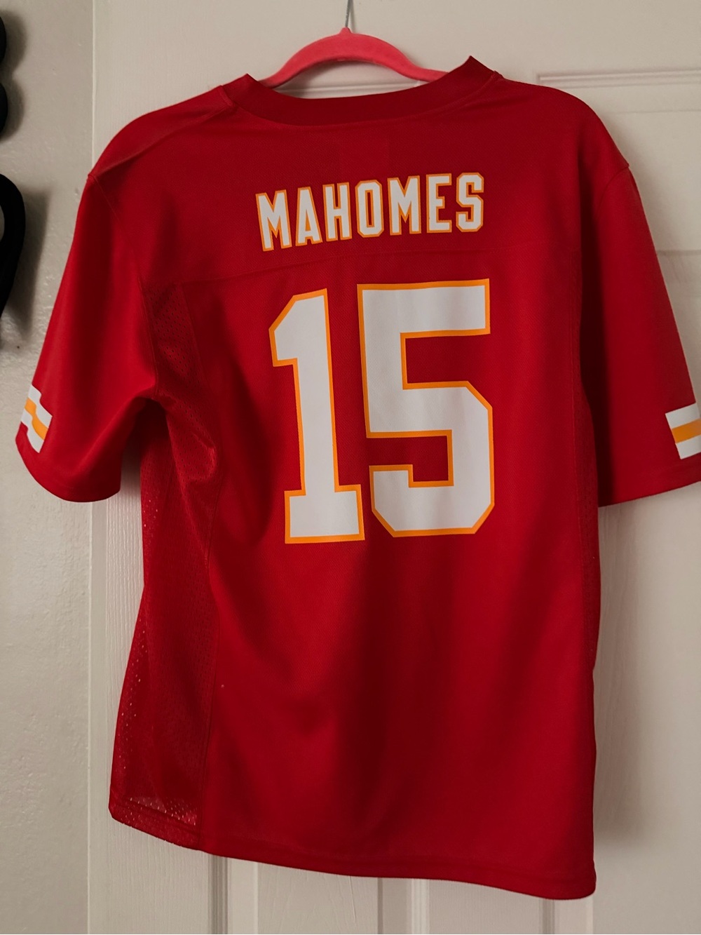 NFL Kids Mahomes #15 Red Jersey with White & Gold Accents